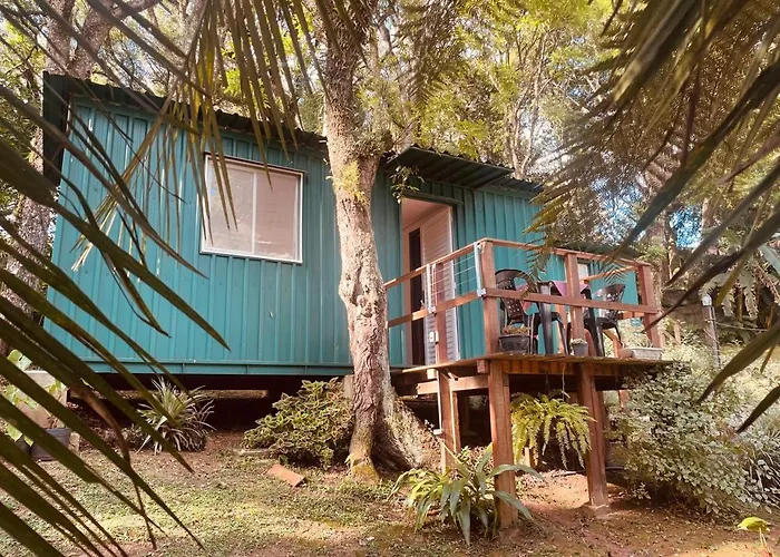 Container com Deck e Vista I Climatizado e Aconchegante em Curitiba na Natureza